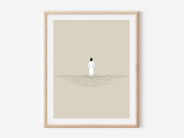 Jesus walks on water Digital download printable art #1